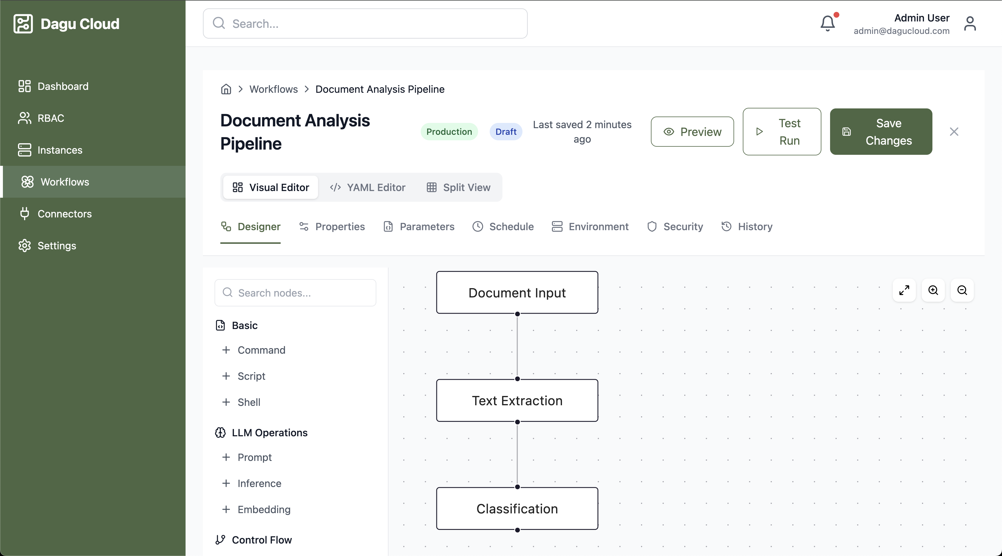 Dagu product interface